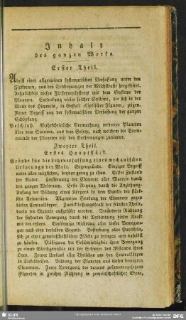 Inhalt des ganzen Werks