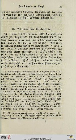 B. Litterarische Einleitung
