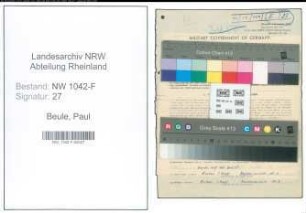 Entnazifizierung Paul Beule , geb. 31.07.1908 (Zollbeamter)