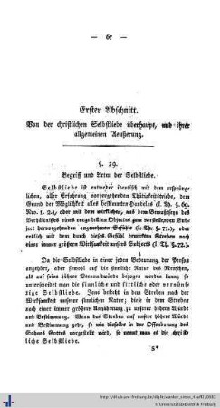 1. Abschnitt. Von der christlichen Selbstliebe überhaupt.