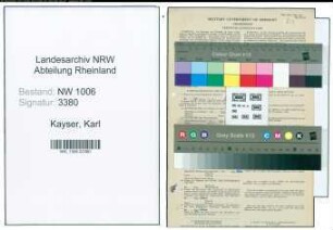 Entnazifizierung Karl Kayser , geb. 01.05.1897 (Zimmerer)
