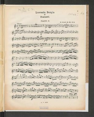 Lucrezia Borgia de Donizetti. Flauto II.