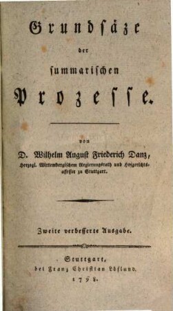 Grundsäze der summarischen Prozesse