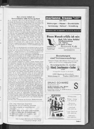 Aus unserer Arbeit im Seniorenbeirat (SB) Hamburg-Nord