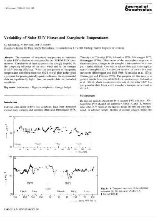 Variability of solar EUV fluxes and exospheric temperatures