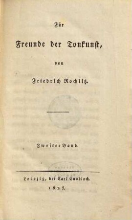 Für Freunde der Tonkunst, 2