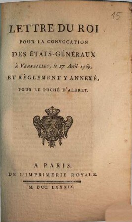 Lettre du roi pour la Duché d'Albret