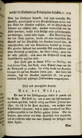 Fünf und zwanzigstes Kapitel. Von der Krätze.