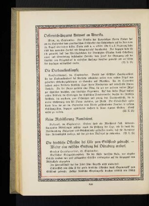 Oesterreich=Ungarns Antwort an Amerika.