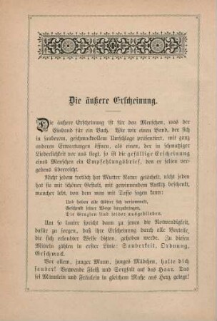 Die äußere Erscheinung.
