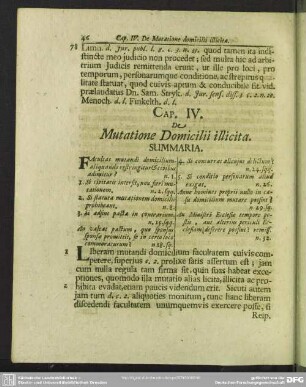 Cap. IV. De Mutatione Domicilii illicita