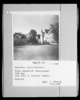 Wermsdorf, Altes Jagdschloss, Hofansicht