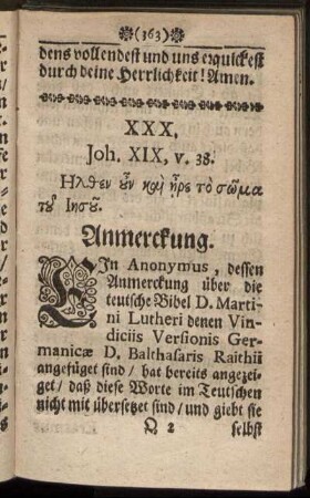 XXX. Joh. XIX. v. 38.