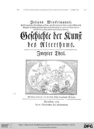Geschichte der Kunst des Alterthums. Zweyter Theil