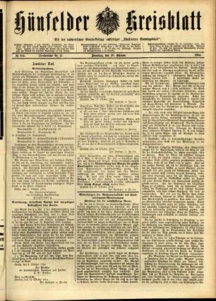 Ausgabe vom Dienstag, den 20. Oktober 1914.
