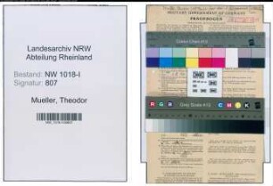 Entnazifizierung Theodor Mueller , geb. 31.03.1894 (Landarbeiter)