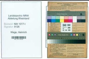 Entnazifizierung Heinrich Wege , geb. 14.02.1897 (Milchhaendler)