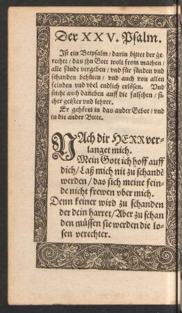 Der XXV. Psalm.