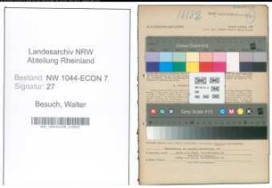 Entnazifizierung Walter Besuch , geb. 04.06.1901 (Mechaniker)