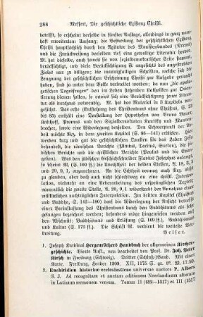 288-291 [Rezension] Hergenröther, Joseph, Die Kirche nach dem Zusammenbruch der religiösen Einheit im Abendland und die Ausbreitung des Christentums in den außereuropäischen Weltteilen