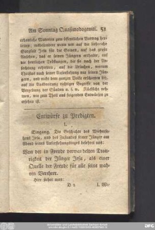 Am Sonntag Quasimodogeniti. Evangel. Joh. 20, 19 - 23.
