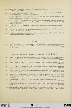 Chinesische Plastik (Stein, Bronze, Holz) (Nr. 501-521)