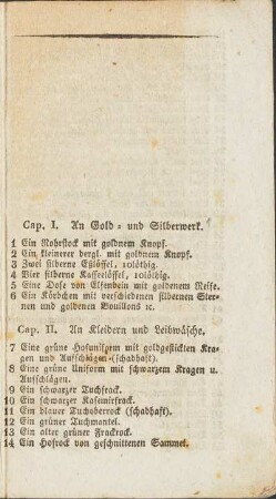 Cap. I. An Gold- und Silberwerk.
