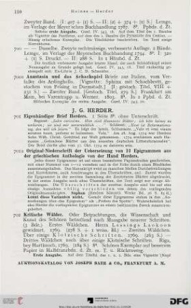 J. G. Herder (Nr. 701-724)
