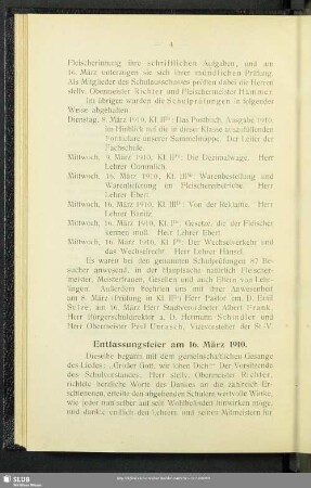 Entlassungsfeier am 16. März 1910