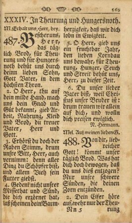 XXXIV. In Theurung und Hungersnoth.
