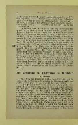 XIII. Erfindungen und Entdeckungen im Mittelalter