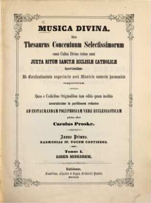 Liber missarum, [1]. Nr. I - XII