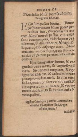 Dominica Misericordia domini ...