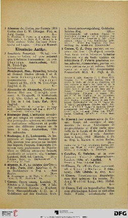 Klassische Antike (Nr. 1-121)