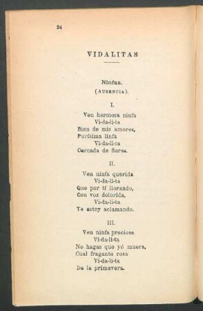 Vidalitas : Ninfas