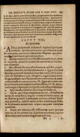 Caput VIII. De Spiritibus.