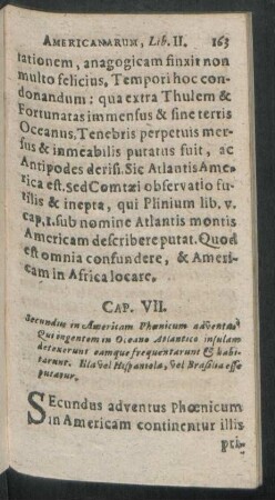 Cap. VII. Secundus in Americam Phoenicum adventus ...