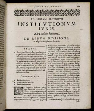 Ad Librum Secundum Institutionum Iuris.
