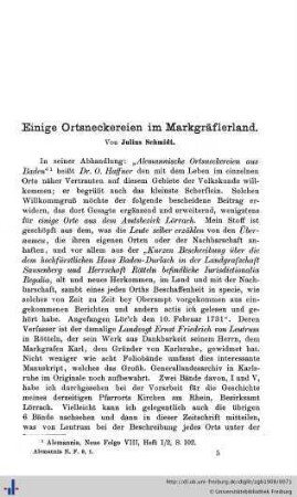 Einige Ortsneckereien im Markgräflerland.