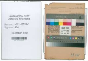 Entnazifizierung Fritz Pruessner , geb. 26.02.1900 (Polizeibeamter)