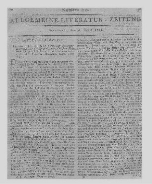 Sintenis, C. F.: Christlicher Religions-Unterricht für die Jugend. Leipzig: Fleischer 1798
