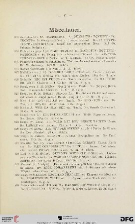 Miscellanea (Nr. 813-838)