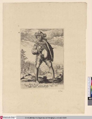 [Soldat mit Breitschwert und Schild; Soldier, armed with broadsword and shield]