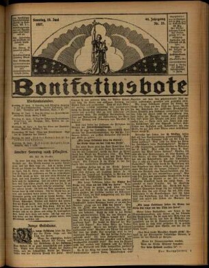 Erste Ausgabe vom Sonntag, den 19. Juni 1927.