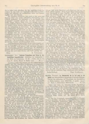 803-804 [Rezension] Salzberger, Geo., Salomos Tempelbau und Thron in der semitischen Sagenliteratur