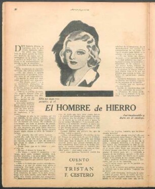 El hombre de hierro : Cuento por Tristan F. Cestero