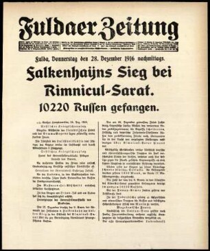 Ausgabe vom Donnerstag, den 28. Dezember 1916.