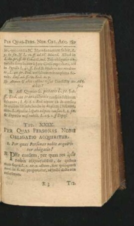 Tit. XXIX. Per Quas Personas Nobis Obligatio Acquiritur.