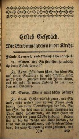 Die Stubenmägdchen : eine Satyre in drey Gesprächen