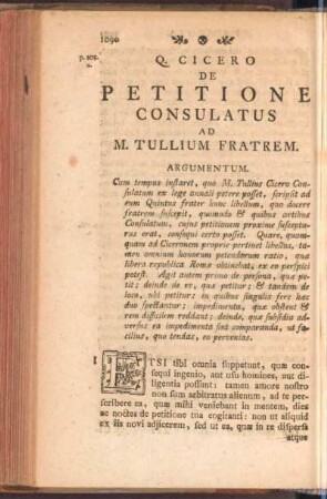 De Petitione Consulatus